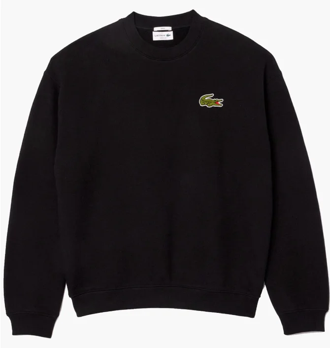 Свитшот унисекс Lacoste Loose Fit Badge Black SH2741.031