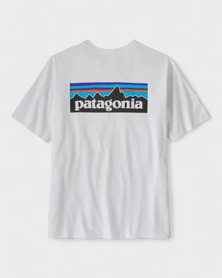 Футболка мужская Patagonia P-6 Logo Responsibili -Tee White WHI38504