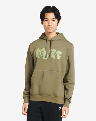 Худи мужское Nike Nsw Club Fleece Graphic Pullover Hoodie Olive DQ4653-222