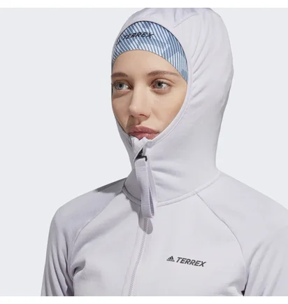 Кофта женская Adidas Terrex Tech Flooce Light Hooded Hiking Jacket Grey Ht2048