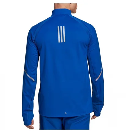 Кофта чоловіча Adidas Fast Half Zip Long Sleeve Running Top Blue HK5641