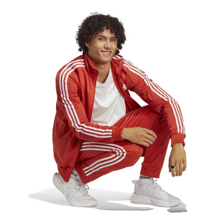 Спортивный костюм мужской Adidas Tracksuit Basic 3-Stripes Orange IC6786