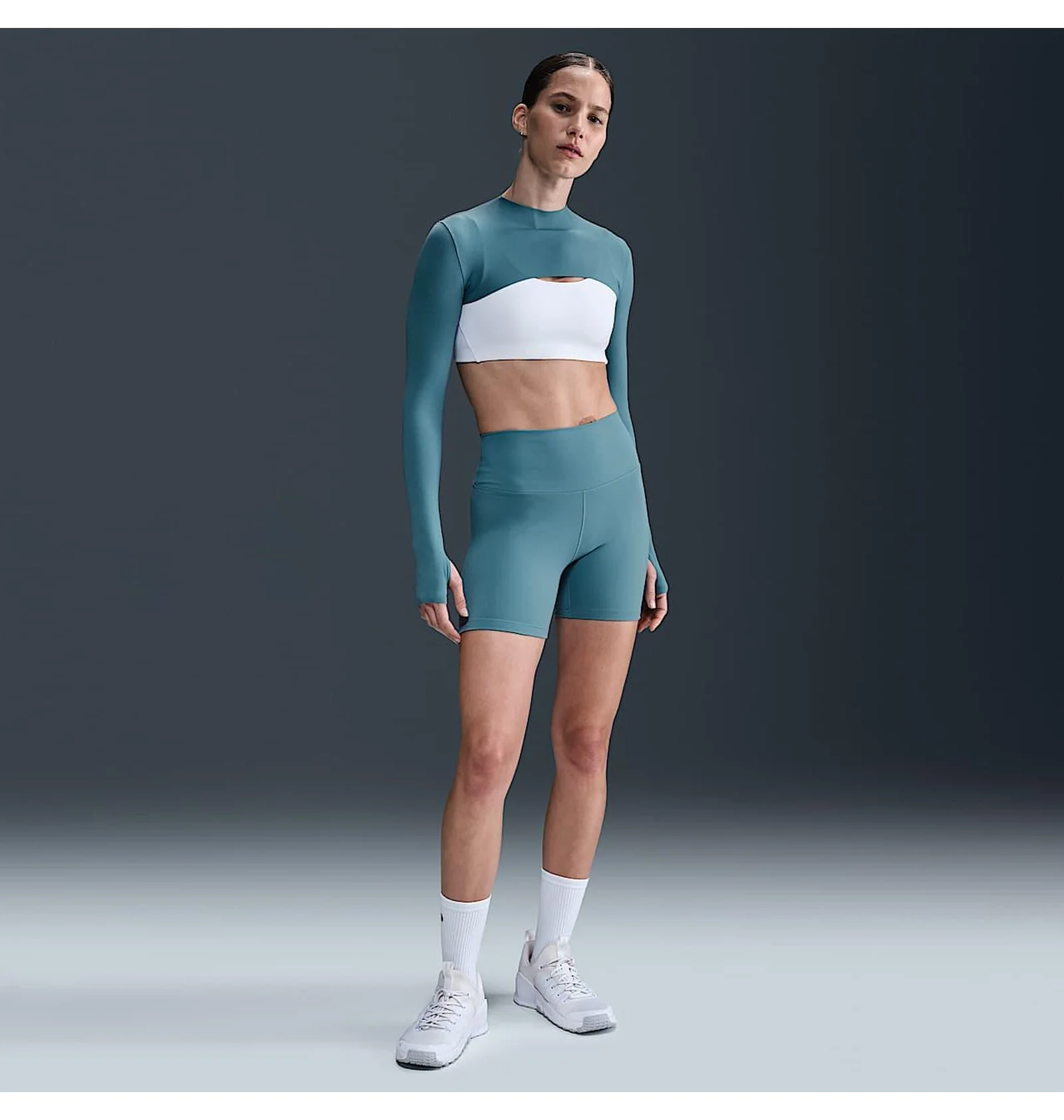 ᐉ Лонгслів жіночий Nike Zenvy Turquoise HJ1861-006 - придбати в