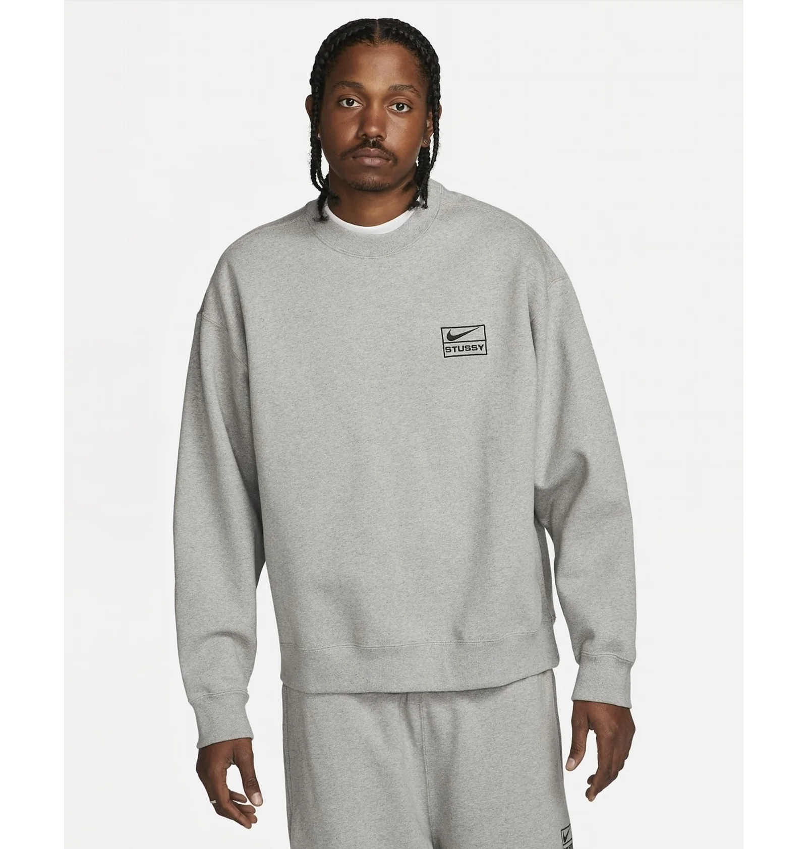 stussy nike グレースウェット ᐉ Світшот унісекс Nike X Stüssy Fleece Crew Grey DO9337-063