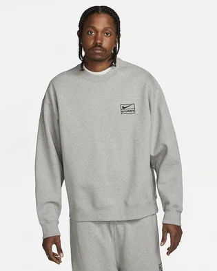 Свитшот унисекс Nike X Stüssy Fleece Crew Grey DO9337-063