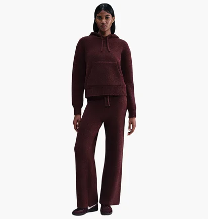 Худі жіноче Nike Sportswear Phoenix Cosy Bouclé WomenS Loose Knit Hoodie Bordo HV2768-619