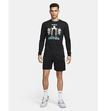 Лонгслів чоловічий Nike T-Shirtlebron Black FQ4908-010