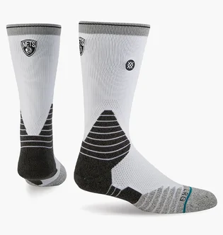 Носки унисекс Stance Nba Brooklyn Nets Logo Crew Basketball Socks White (1 пара) M559C5LCNE-GRY
