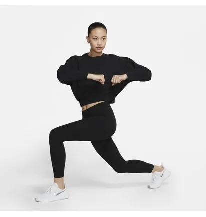 Світшот жіночий Nike Womens Cropped Fleece Training Crew Black DA0447-010