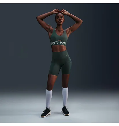 Топ жіночий Nike Pro Indy Plunge Green HF7324-338