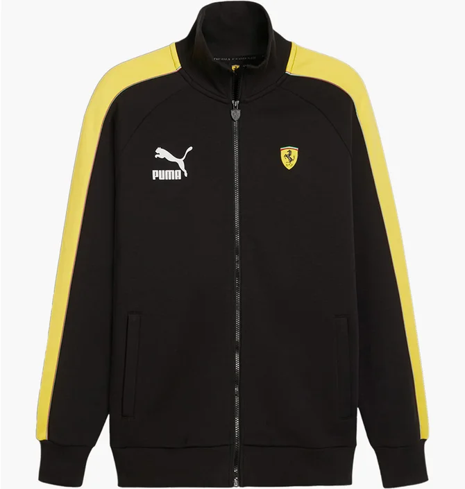 Олимпийка мужская Puma Scuderia Ferrari Race Iconic T7 Motorsport Jacket Black/Yellow 625198-01