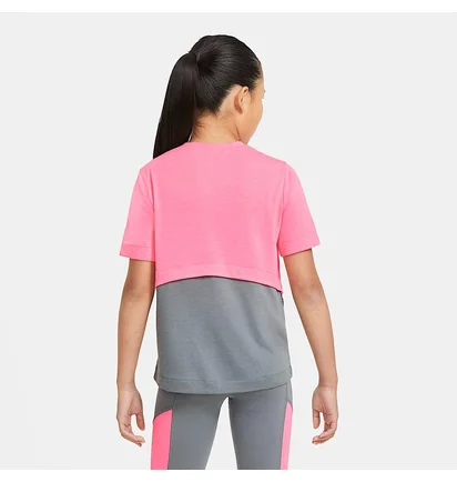 Футболка детская Nike Dri-Fit Trophy Ss Top Pink/Grey DA1096-675