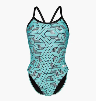 Купальник жіночий Arena Escape Swimsuit Challenge Back 44 Turquoise 007739-580