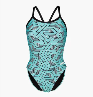 Купальник женский Arena Escape Swimsuit Challenge Back 44 Turquoise 007739-580