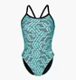 Купальник женский Arena Escape Swimsuit Challenge Back 44 Turquoise 007739-580