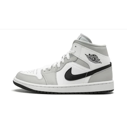Кроссовки женские Air Jordan Wmns 1 Mid White/Grey BQ6472-015