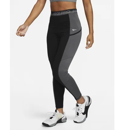 Леггинсы женские Nike Pro Dri-Fit Training Tights Black/Grey DX0063-010