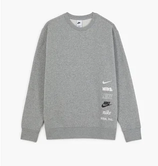 Свитшот мужской Nike Sweat Crew Multi Logo Grey DX0781-063