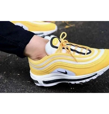 Кросівки жіночі Nike Air Max 97 White Yellow Black 921733-703