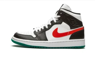 Кроссовки женские Air Jordan 1 Mid Wmns White/Black BQ6472-063