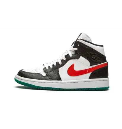 Кроссовки женские Air Jordan 1 Mid Wmns White/Black BQ6472-063