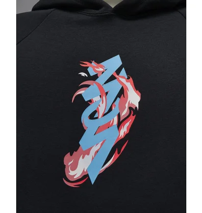 Худі чоловіче Air Jordan Zion Graphic Fleece Pullover Hoodie Black FN5342-010