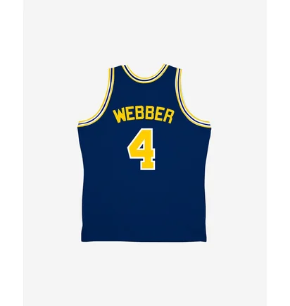 Майка унисекс Mitchell & Ness Michigan State Chris Webber 1991 Swingman Jersey Blue SMJY4437-UMI91CWEASBL