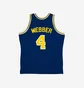 Майка унисекс Mitchell & Ness Michigan State Chris Webber 1991 Swingman Jersey Blue SMJY4437-UMI91CWEASBL