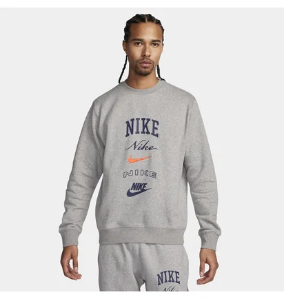 Свитшот мужской Nike Long-Sleeve Crew-Neck Sweatshirt Club Fleece Green FN2610-063