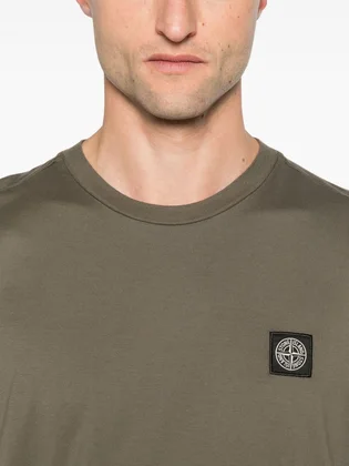 Футболка мужская Stone Island Crew-Neck Short Sleeve Logo Patch Olive K2S152100027-S0013-V0054