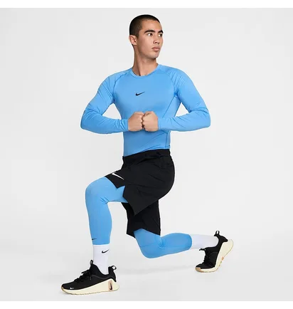 Лонгслів чоловічий Nike Pro Dri-Fit Tight Long-Sleeve Fitness Top Light Blue FB7919-412