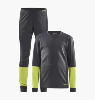 Термобелье детское Craft Baselayer Grey/Green 1905355-995618