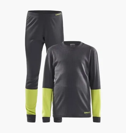 Термобелье детское Craft Baselayer Grey/Green 1905355-995618