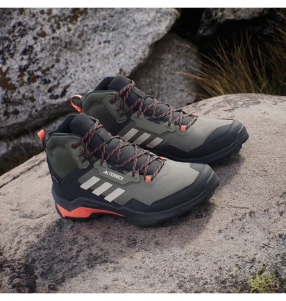 Ботинки мужские Adidas Terrex Ax4 Mid Gore-Tex Hiking Shoes Olive/Black IG8853