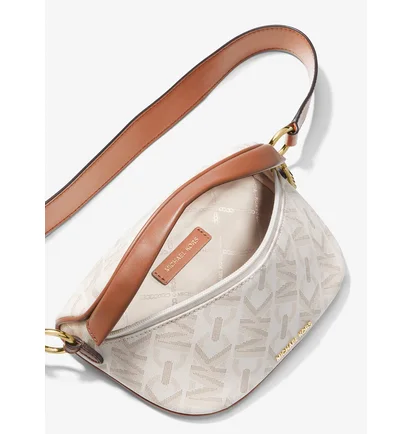 Сумка жіноча Michael Kors Slater Extra-Small Empire Signature Logo Sling Pack Beige 30H3G04M0B-VANILLA-LUGGAGE-78823