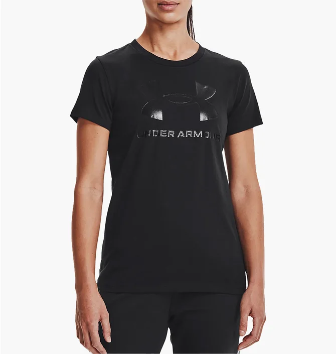Футболка женская Under Armour T-Shirt Ua W Sportstyle Logo Ss-Blu Black 1356305-433