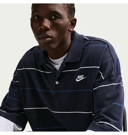 Поло чоловіче Nike Club Os Stripe Black IF0736-451