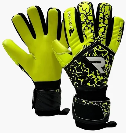 Перчатки вратарские унисекс Redline Action Negative Lime Green/Black RLM66
