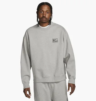 Свитшот унисекс Nike X Stüssy Fleece Crew Grey DO9337-063