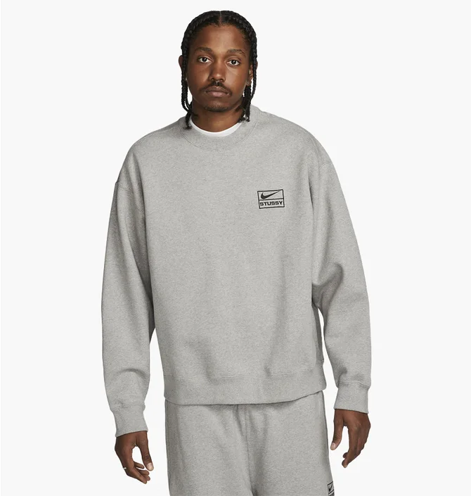 Світшот унісекс Nike X Stüssy Fleece Crew Grey DO9337-063