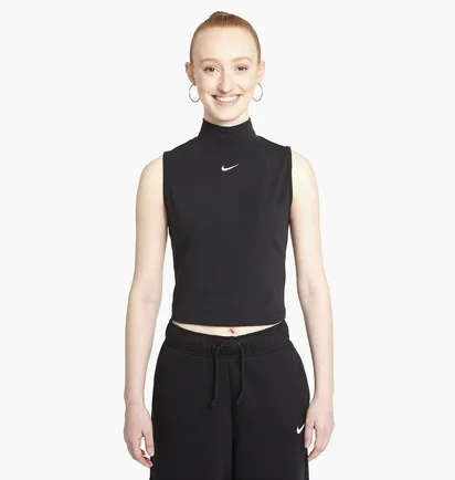 Топ женский Nike Womens Sleeveless Mock Top Black DD5880-100