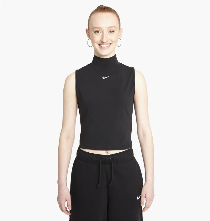 Топ женский Nike Womens Sleeveless Mock Top Black DD5880-100