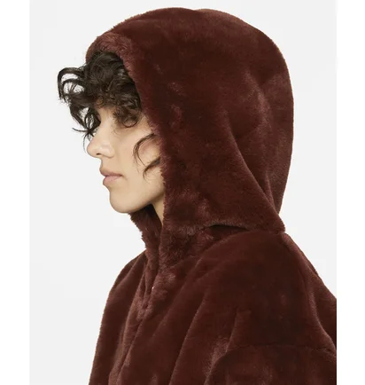 Куртка женская Nike Womens Faux Fur Jacket Brown Dd5116-273
