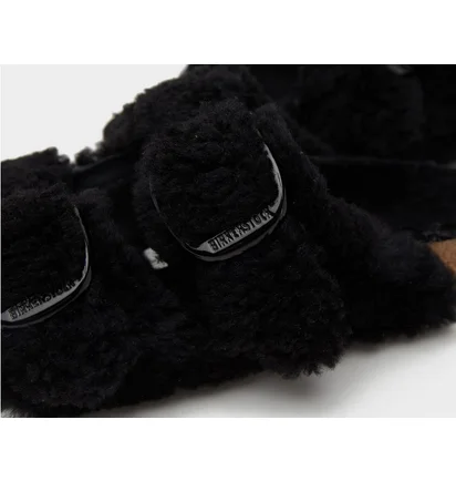 Сандалі жіночі Birkenstock Arizona Teddy Shearling Womens Black 1023105