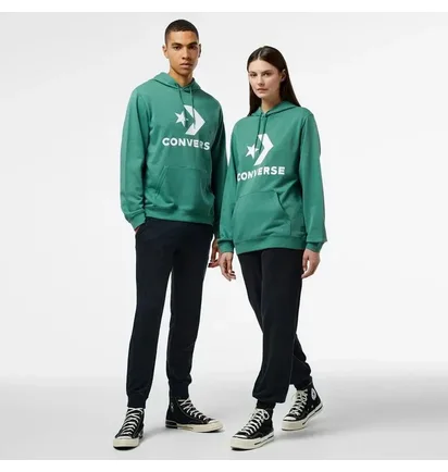 Худи унисекс Converse Logo Star Chev Hoodie Ft Admiral Elm Green 10026897-304