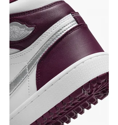 Кроссовки мужские Air Jordan I High G MenS Golf Shoes White/Bordo DQ0660-103