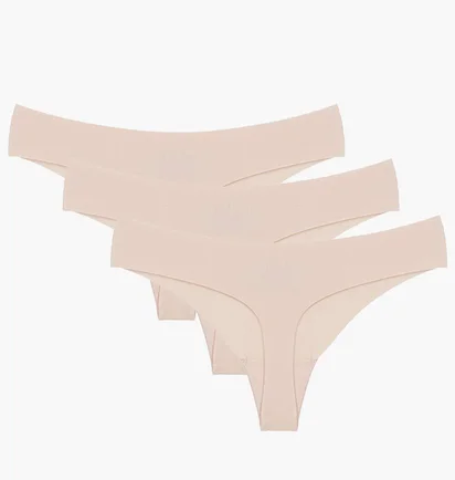 Трусики женские Under Armour Pure Stretch Ns Thong Beige (3 шт) 1383893-475
