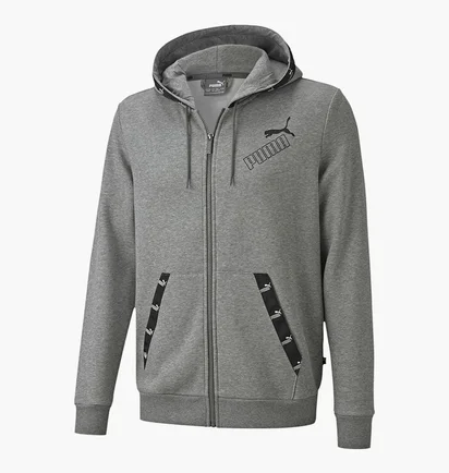 Толстовка мужская Puma Amplified Fz Hoodie Grey 583523-03