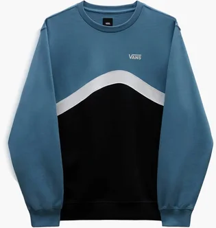 Світшот чоловічий Vans Sidestripe Block Crew Black/Blue VN0007FWCCB