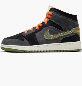 Кроссовки детские Air Jordan 1 Mid Se Craft Black/Grey FD5847-003